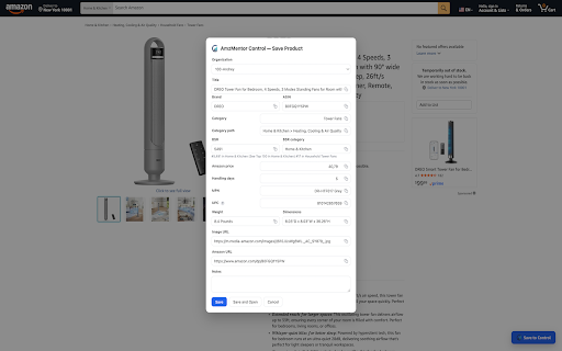 AmzMentor Control — Save to Control :: Save Amazon products, Seller Central orders, buyer transactions, LLC forms, and workflows to AmzMentor Control.