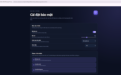 Screen Privacy Guard :: Làm mờ nội dung nhạy cảm trên Zalo Web, Microsoft Teams Web và Telegram Web.
