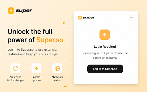 Super.so Notion Sync :: Automatically refresh Super.so websites when connected Notion pages change.