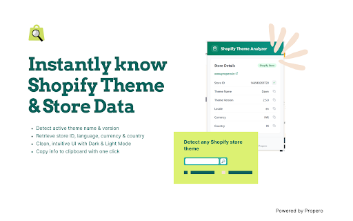 StoreLens - Shopify Theme Analyzer :: Analyze Shopify stores in one click. Instantly reveal theme info and key configurations effortlessly with StoreLens.