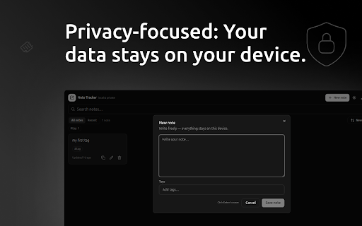 Note Tracker :: Fast, private, local-first note tracker with tags and instant search. All data stays in your browser.