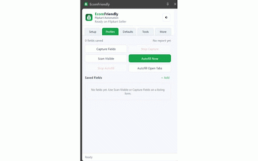 EcomFriendly — Flipkart Automation Tool :: Automate Flipkart listings: capture product details once, reuse profiles, and autofill forms — even across multiple tabs.