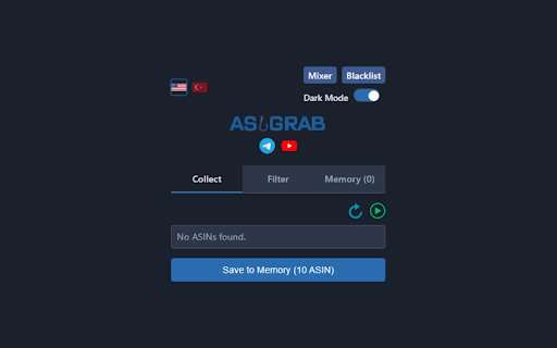 AslGrab :: Chrome extension for e-commerce professionals. Collect ASINs, filter products and store the products you find.