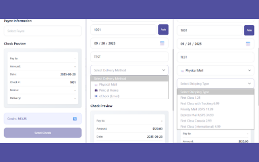 Instant Checks by OnlineCheckWriter :: Official OnlineCheckWriter Chrome extension for creating and sending checks - mail, print, or eCheck