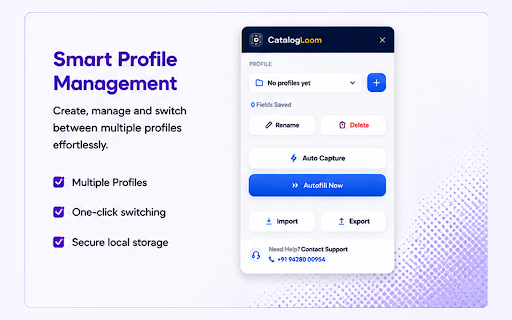 CatalogLoom — Listing Autofill :: Capture your Meesho supplier-panel forms once, save them as reusable profiles, and autofill future listings in one click.