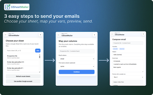 GSheetMailer - Gmail Mail Merge :: Send personalized emails directly from Google Sheets with Gmail. Mail merge automation for bulk email campaigns.