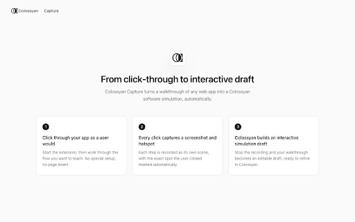 Colossyan Capture :: Capture a click-by-click walkthrough of any web app and turn it into an interactive Colossyan video.