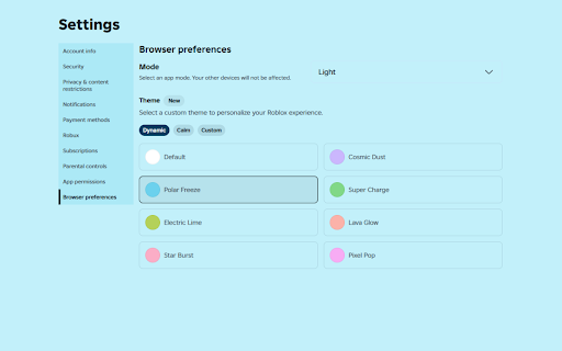 Roblox Themes :: Customize and apply personalized visual color themes on Roblox.