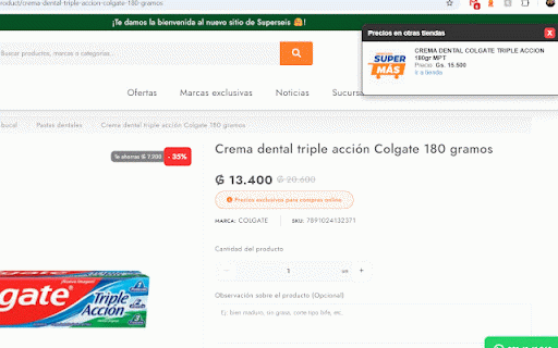 Radar de Precios :: Detecta productos y muestra precios en otras tiendas automáticamente.