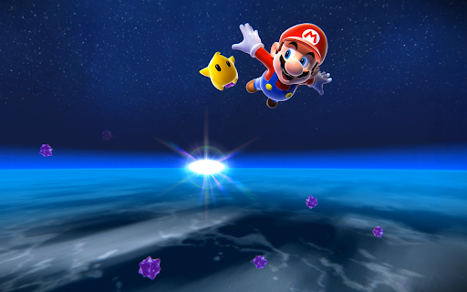 Super Mario Floating Outer Space Live Wallpaper :: Explore the cosmos with Super Mario Floating Outer Space Live Wallpaper – a playful galactic twist on every new tab.