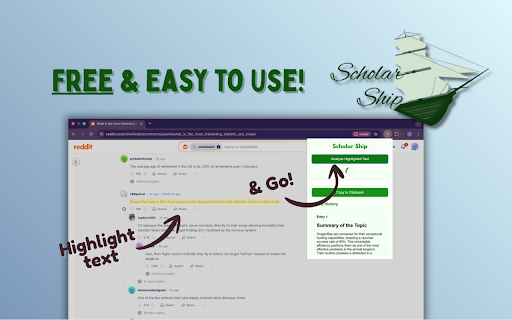 Scholar Ship :: Analyzes highlighted text using AI.