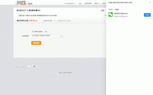 Công cụ đặt hàng của paytq.net :: Công cụ đặt hàng của paytq.net trên trình duyệt Chrome và Cốc Cốc