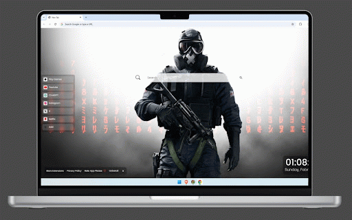 Rainbow Six Siege Live Wallpaper :: Tactical operator in full gear with gas mask and rifle from Rainbow Six Siege action.