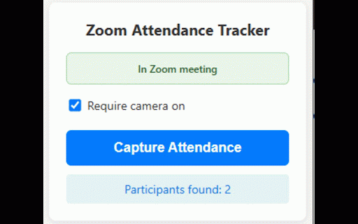 Zoom Attendance Tracker :: Track attendance in Zoom meetings with customizable options