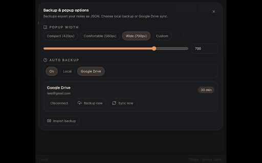 Quick Notes :: Fast browser notes with backup and sync.