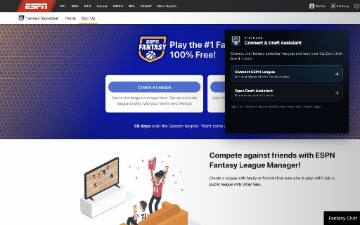 StatDunk Fantasy Basketball | League Sync & Draft Assistant :: Connect supported fantasy basketball leagues to StatDunk and keep the Draft Assistant synced.