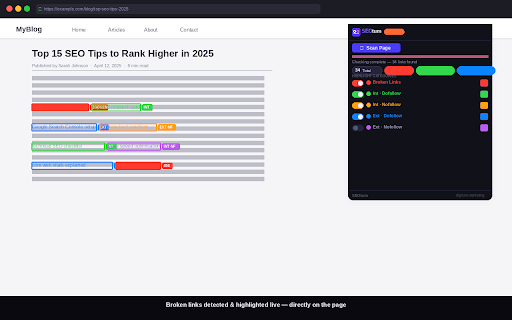 Seotum — SEO Link Inspector :: Broken link checker & SEO link audit tool. Highlight dofollow/nofollow, internal/external links live on any webpage. By Digitum.
