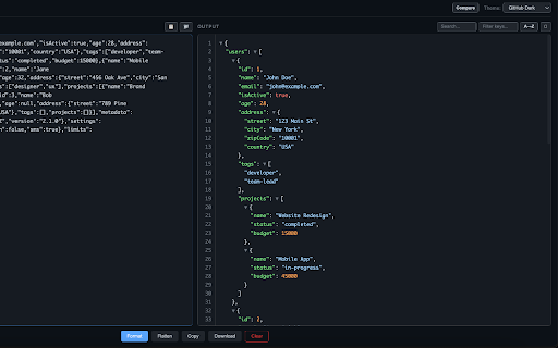 JSON Formatter - Beautify & Validate :: Format, beautify & validate JSON with syntax highlighting.