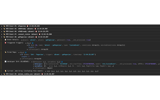 Matomo Tag Manager Monitor :: Monitor Matomo Tag Manager events, triggers, and tags for debugging purposes
