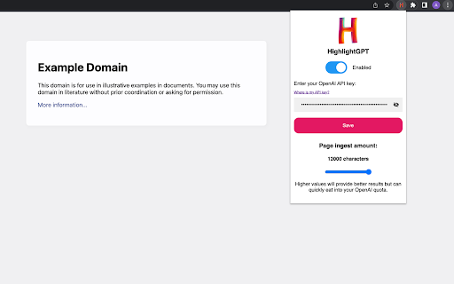 HighlightGPT :: Explain selected text in seconds using context from any page!