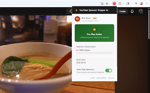YouTube Sponsor Skipper AI - Automatically Skip Sponsor Segments in Videos :: Automatically detect and skip sponsor segments in YouTube videos using AI
