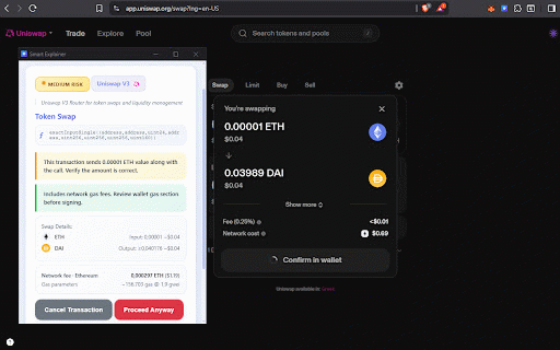 Smart Explainer :: Explains smart contract interactions before you sign.