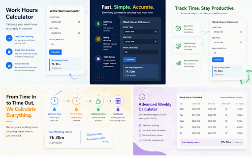 Work Hours Calculator :: Quickly calculate your working hours
