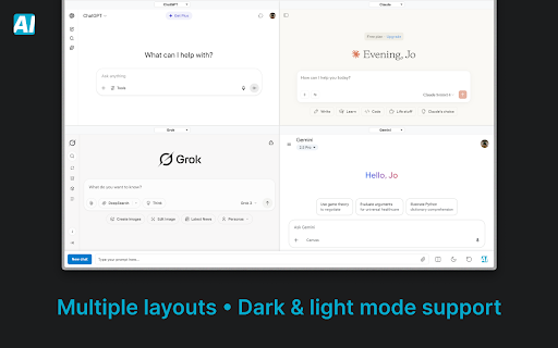 Ask Every AI :: Ask same question to multiple AI assistants side-by-side in single click