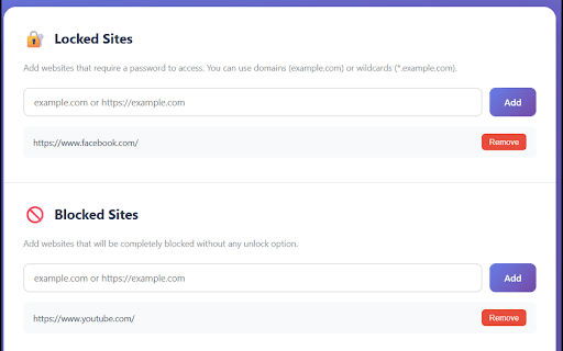 WebLocker :: Professional web locking extension - Lock, block, and protect your browsing with password security