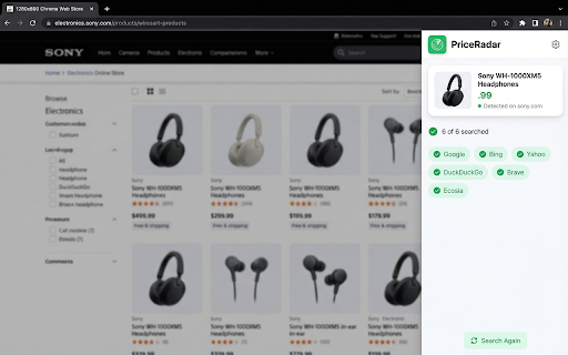 PriceRadar — Multi-Engine Price Comparison :: Instantly compares prices for the product you are viewing and opens results in parallel.