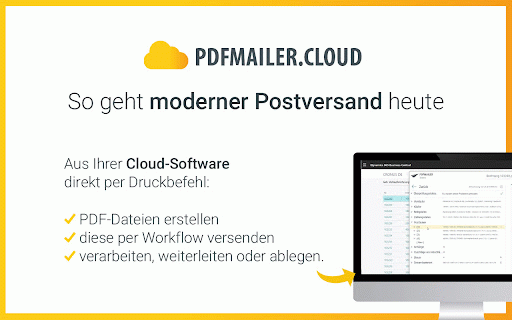 PDFMAILER.PLUGIN so geht moderner Postversand :: PDFMAILER.PLUGIN verbindet Ihr webbasiertes ERP-System mit PDFMAILER.CLOUD.