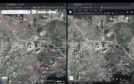 Google Maps to Earth :: Google Maps'teki konumu Google Earth Web'de açar