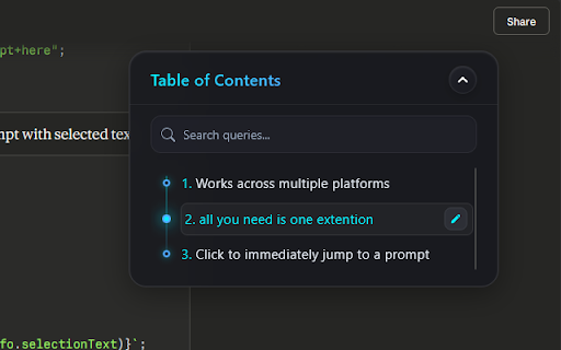 AI Assistant TOC :: Adds a Table of Contents to AI Assistants