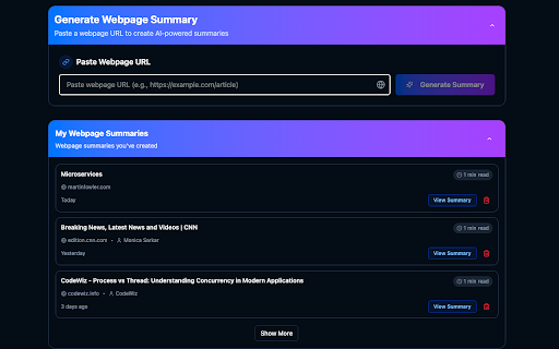 Free Video and Webpage Summarizer :: Get an instant summary of any YouTube video or webpage free using AI