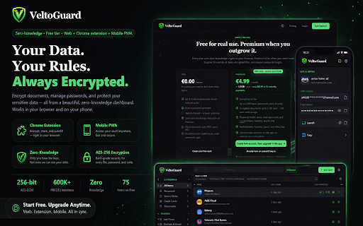 Velto Guard :: Secure zero-knowledge password manager