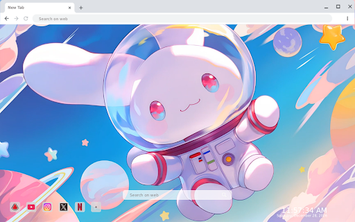 Cinnamoroll Space Adventure Pastel Live Wallpaper :: Transform your new tab with enchanting Cinnamoroll space adventures in pastel hues and immersive HD live wallpaper.