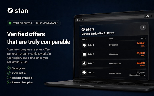 Stan — comparateur de prix Steam :: Compare Steam aux offres vérifiées de clés compatibles, directement sur les pages de jeux.