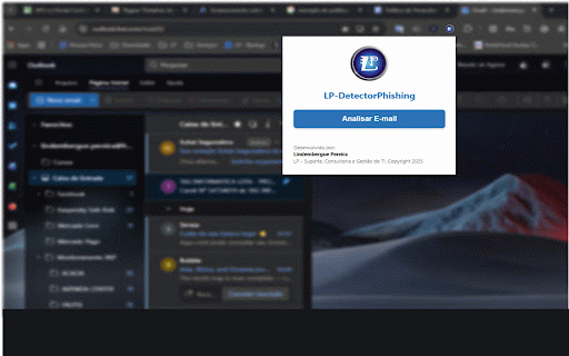 LP-DetectorPhishing :: Analisa e-mails no Gmail e Outlook (Corpo e Remetente) em busca de Phishing.