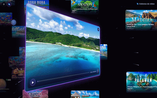 YouTube Immersive VR - Virtual Cinema, Space & VR Experience :: Watch YouTube in a virtual cinema, space, forest or beach. Mouse parallax, curved screen & WebXR headset support.