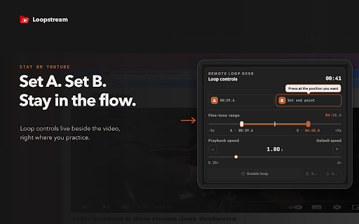 Loopstream :: Organize YouTube videos and practice with repeatable loops.