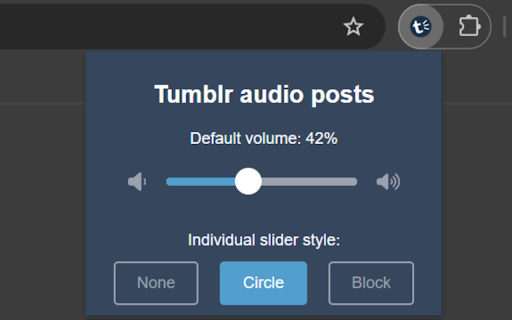 Volumr :: Volume adjuster for audio posts on Tumblr.