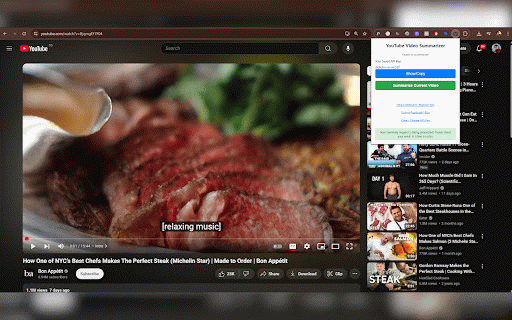 YouTube Video Summarizer :: Get a high-quality summary of the current YouTube video emailed to you.