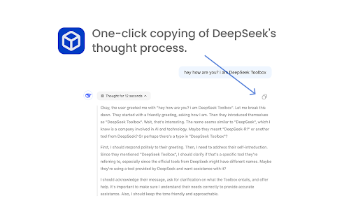 DeepSeek Toolbox :: Enhance your DeepSeek experience with one-click thought content copying and more tools coming soon.