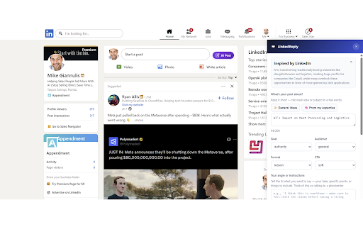 LinkedReply - AI LinkedIn Comments & Posts :: Draft LinkedIn comments, posts, connection messages, and replies with AI that matches your voice.