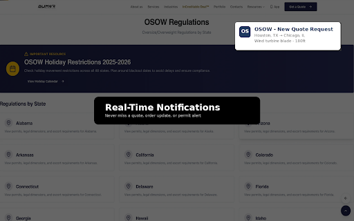OSOW - Oversize Load Management :: Manage oversize/overweight loads, pilot car dispatch, fleet operations, permits, and get real-time notifications from OSOW.com