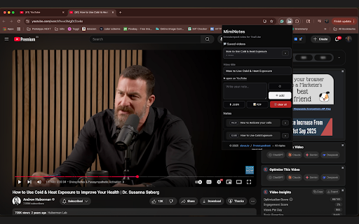 MimiNotes :: Take smart timestamped notes while watching YouTube.