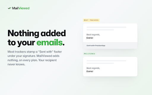 MailViewed - Free Email Tracker for Gmail :: Unlimited email tracking with real time read receipts. Know the moment your email is opened. No “sent with” branding, ever.