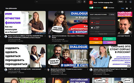 YouTube Language Filter - YuLaF :: YouTube Language Filter - The best Chrome extension to filter YouTube content based on language.