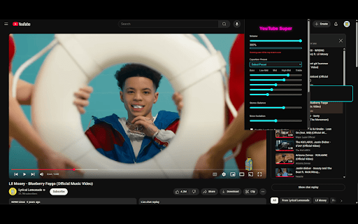 YouTube Super :: Transform your YouTube experience with volume boost, EQ presets, spectrum visualizer, and smart audio automation.