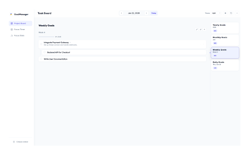 Goal Manager :: Manage goals and stay focused with Pomodoro timer.
